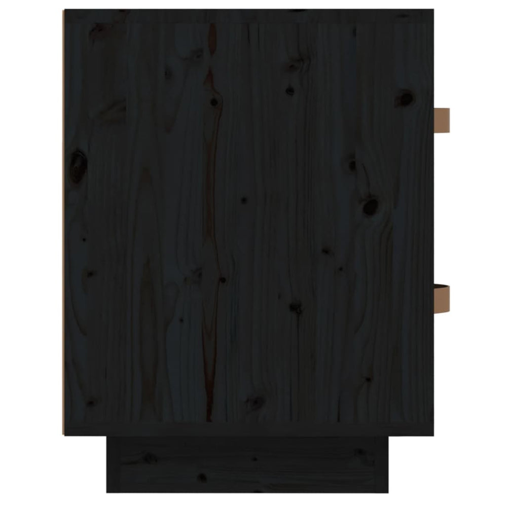 vidaXL  Nachtkastjes 2 st 40x34x45 cm massief grenenhout zwart MeubelReus