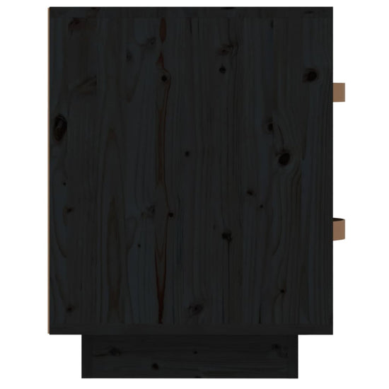 vidaXL  Nachtkastjes 2 st 40x34x45 cm massief grenenhout zwart MeubelReus
