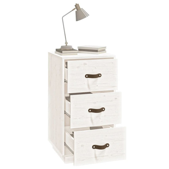  vidaXL Nachtkastjes 2 st 40x40x75 cm massief grenenhout wit MeubelReus