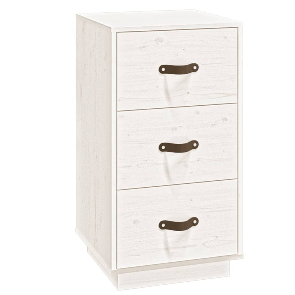  vidaXL Nachtkastjes 2 st 40x40x75 cm massief grenenhout wit MeubelReus