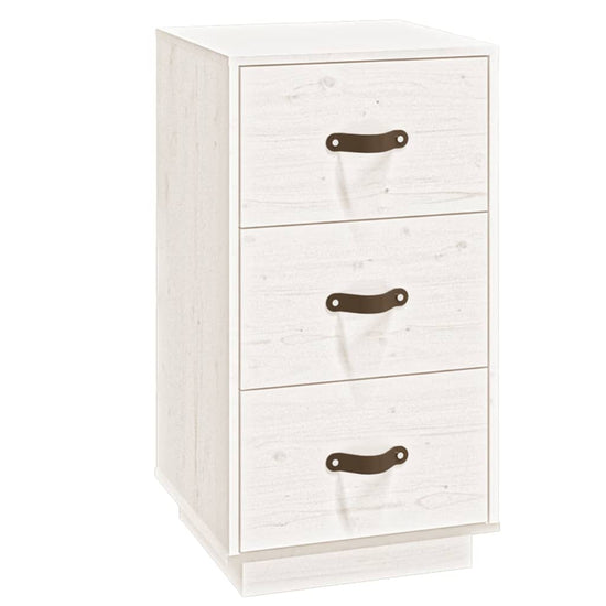  vidaXL Nachtkastjes 2 st 40x40x75 cm massief grenenhout wit MeubelReus