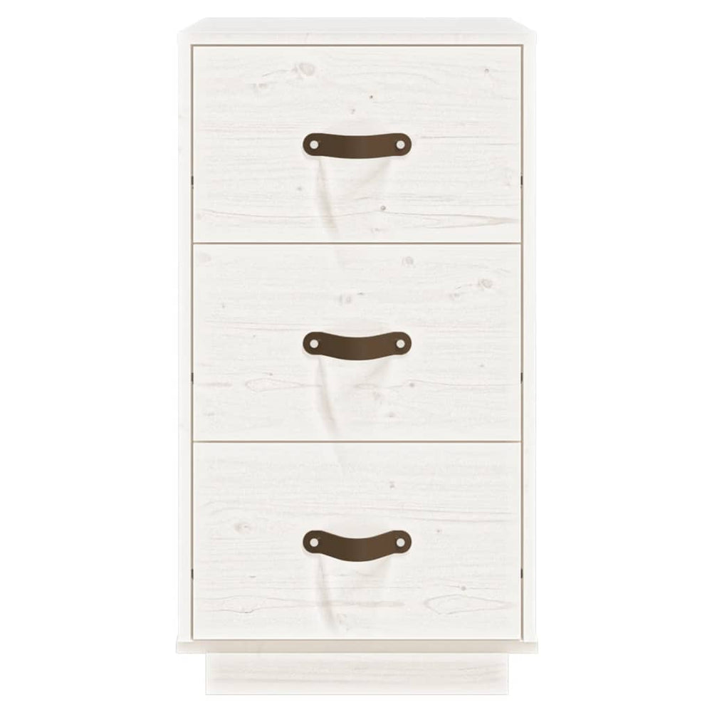  vidaXL Nachtkastjes 2 st 40x40x75 cm massief grenenhout wit MeubelReus