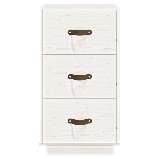 vidaXL Nachtkastjes 2 st 40x40x75 cm massief grenenhout wit MeubelReus