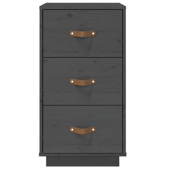  vidaXL Nachtkastjes 2 st 40x40x75 cm massief grenenhout grijs MeubelReus