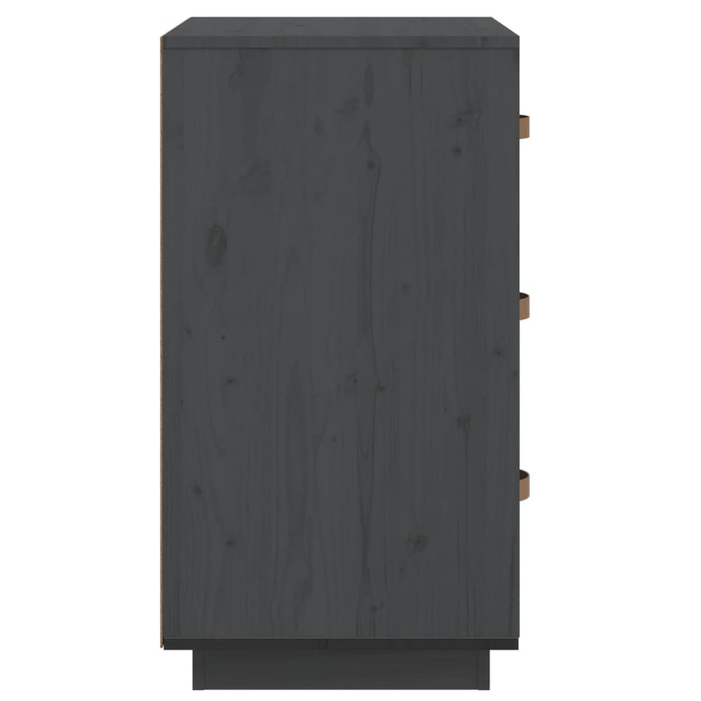 vidaXL Nachtkastjes 2 st 40x40x75 cm massief grenenhout grijs MeubelReus