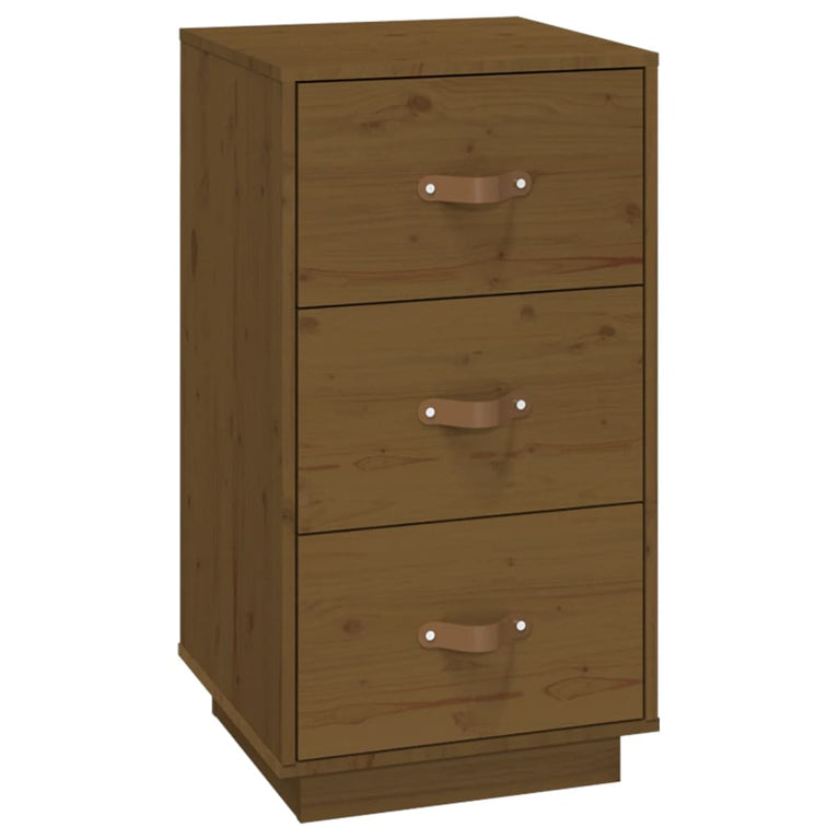  vidaXL Nachtkastje 40x40x75 cm massief grenenhout honingbruin MeubelReus