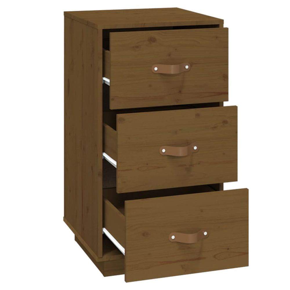  vidaXL Nachtkastje 40x40x75 cm massief grenenhout honingbruin MeubelReus