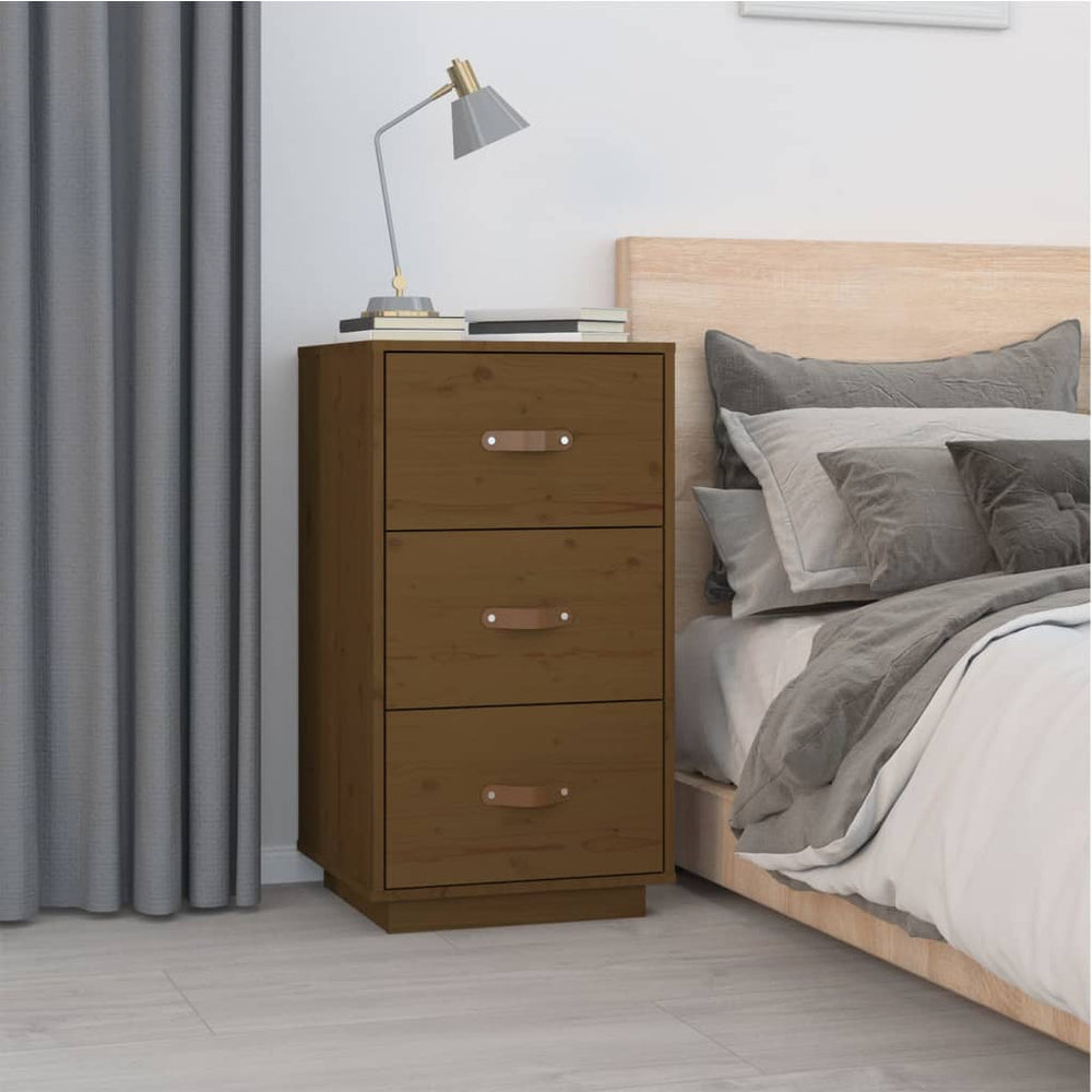 vidaXL Nachtkastje 40x40x75 cm massief grenenhout honingbruin MeubelReus