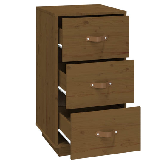  vidaXL Nachtkastjes 2 st 40x40x75 cm massief grenenhout honingbruin MeubelReus