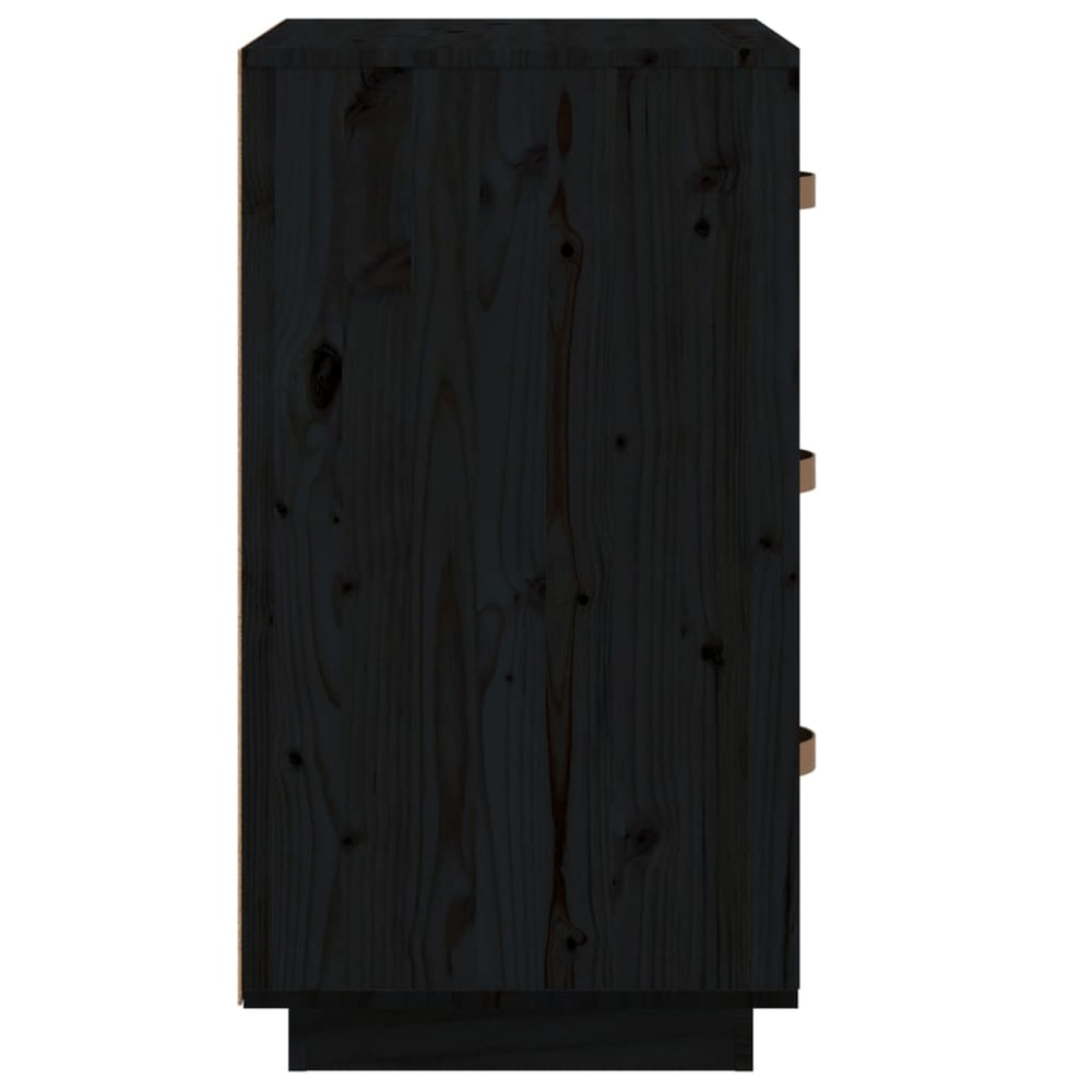 vidaXL Nachtkastjes 2 st 40x40x75 cm massief grenenhout zwart MeubelReus