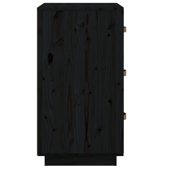  vidaXL Nachtkastjes 2 st 40x40x75 cm massief grenenhout zwart MeubelReus