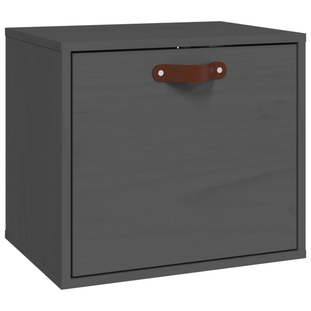 Wandkast 40x30x35 cm massief grenenhout grijs MeubelReus