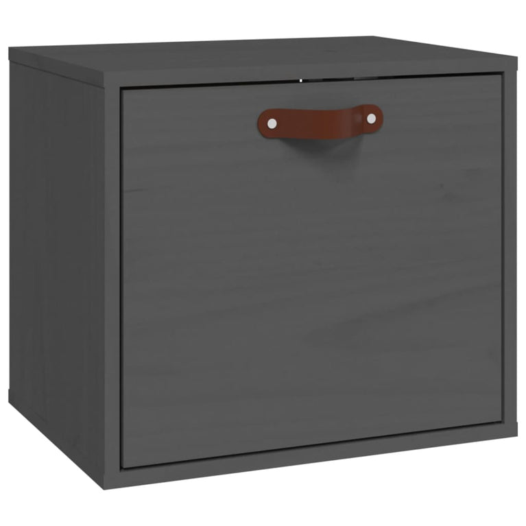 Wandkast 40x30x35 cm massief grenenhout grijs MeubelReus
