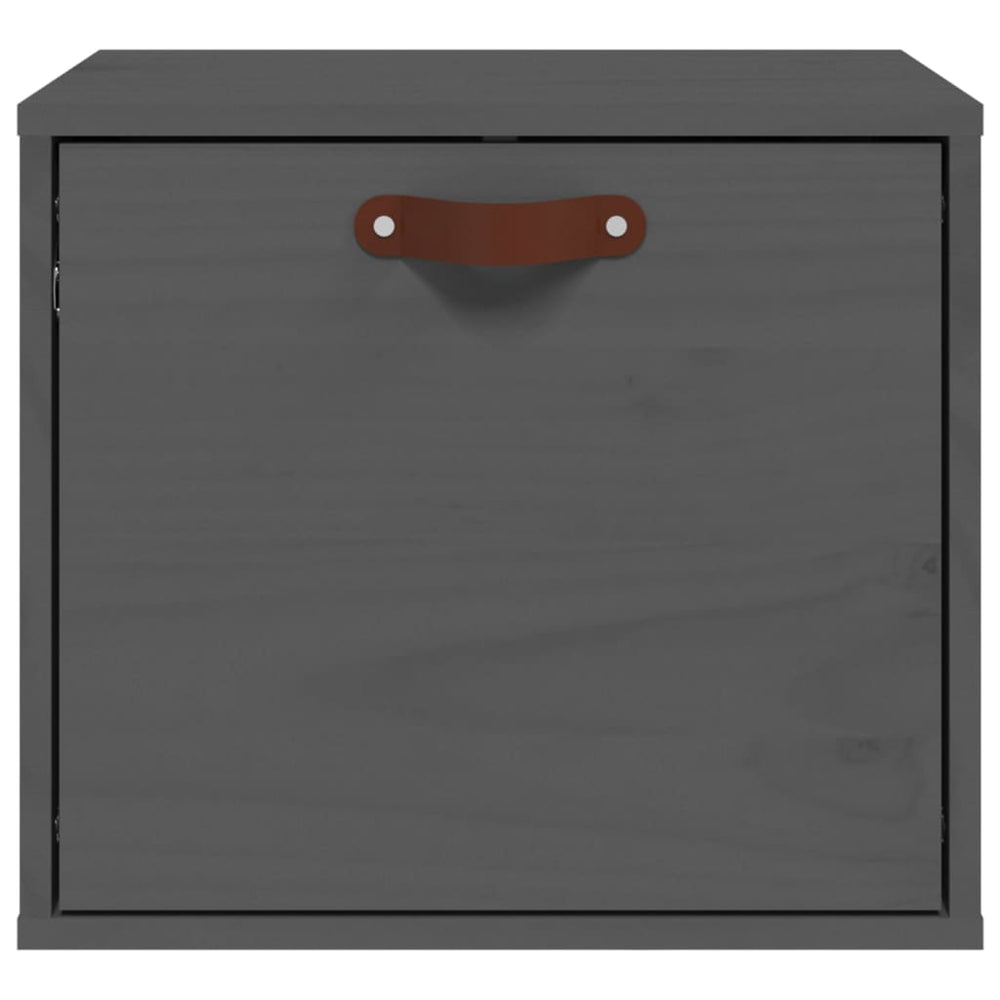 Wandkast 40x30x35 cm massief grenenhout grijs MeubelReus