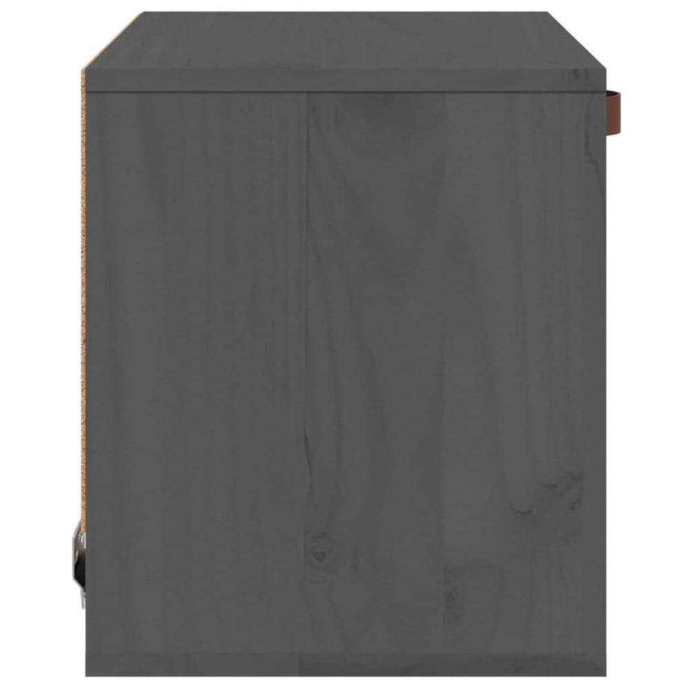 Wandkast 40x30x35 cm massief grenenhout grijs MeubelReus