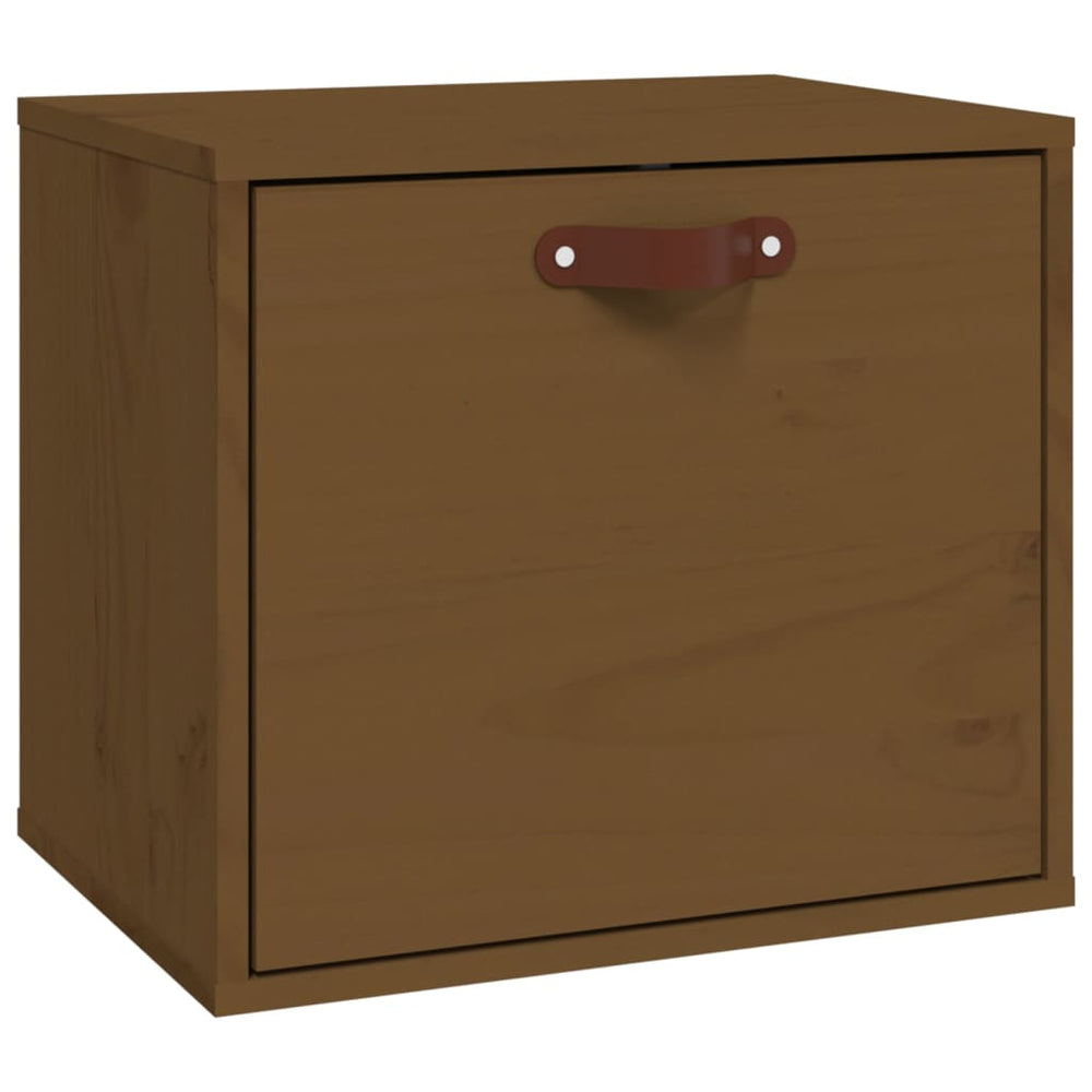 Wandkast 40x30x35 cm massief grenenhout honingbruin MeubelReus
