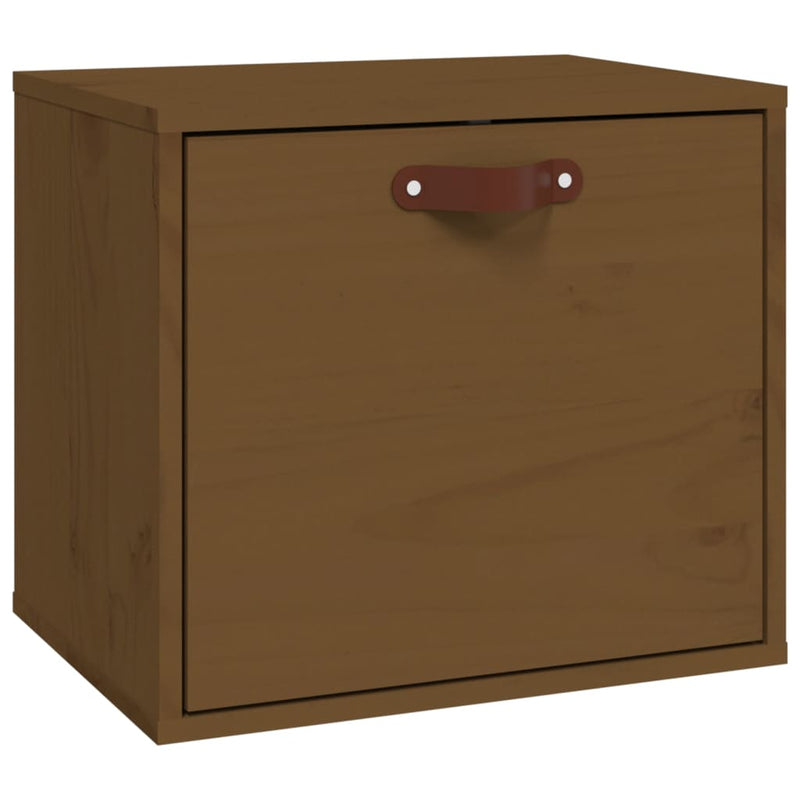 Wandkast 40x30x35 cm massief grenenhout honingbruin MeubelReus