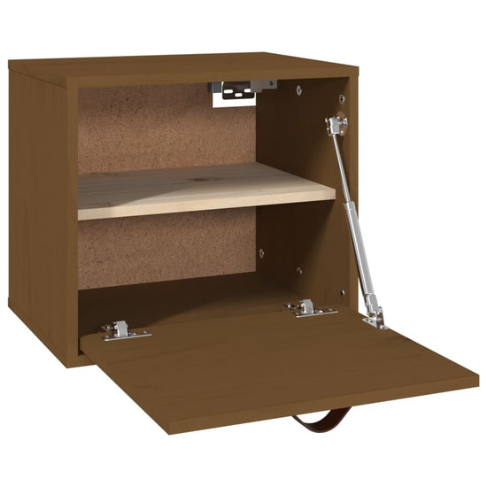 Wandkast 40x30x35 cm massief grenenhout honingbruin MeubelReus