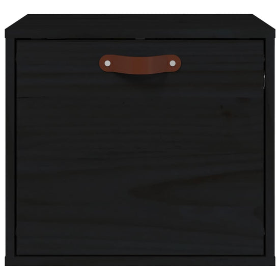Wandkast 40x30x35 cm massief grenenhout zwart MeubelReus