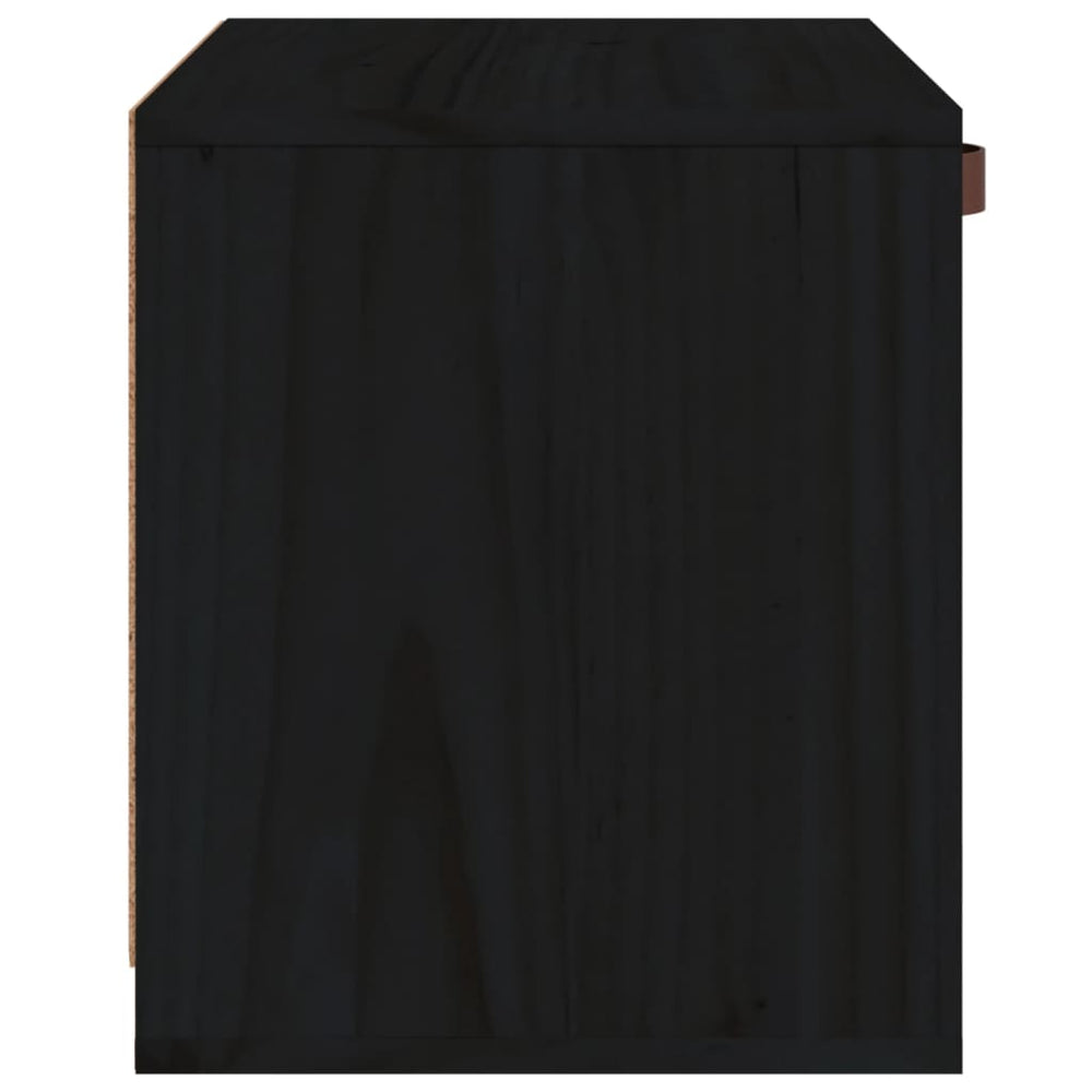 Wandkast 40x30x35 cm massief grenenhout zwart MeubelReus