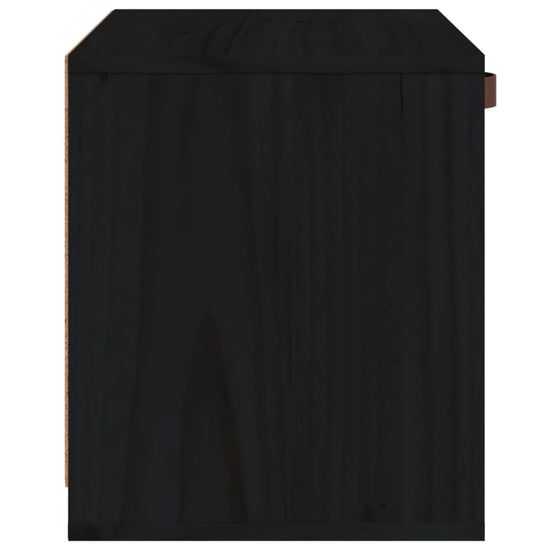 Wandkast 40x30x35 cm massief grenenhout zwart MeubelReus