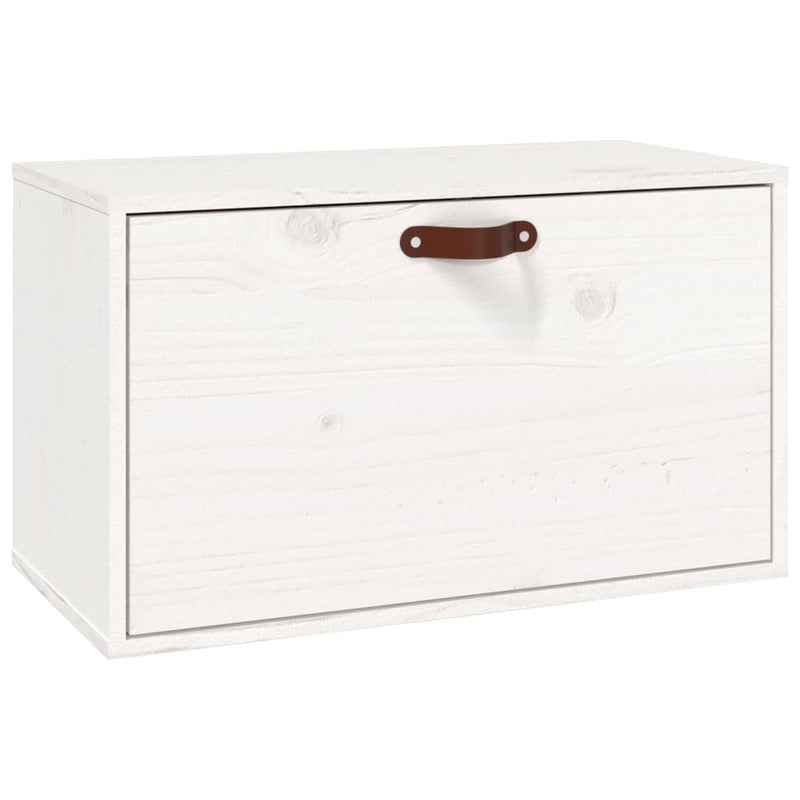 Wandkast 60x30x35 cm massief grenenhout wit MeubelReus