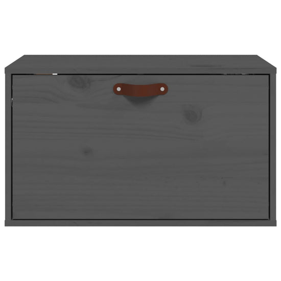 Wandkast 60x30x35 cm massief grenenhout grijs MeubelReus
