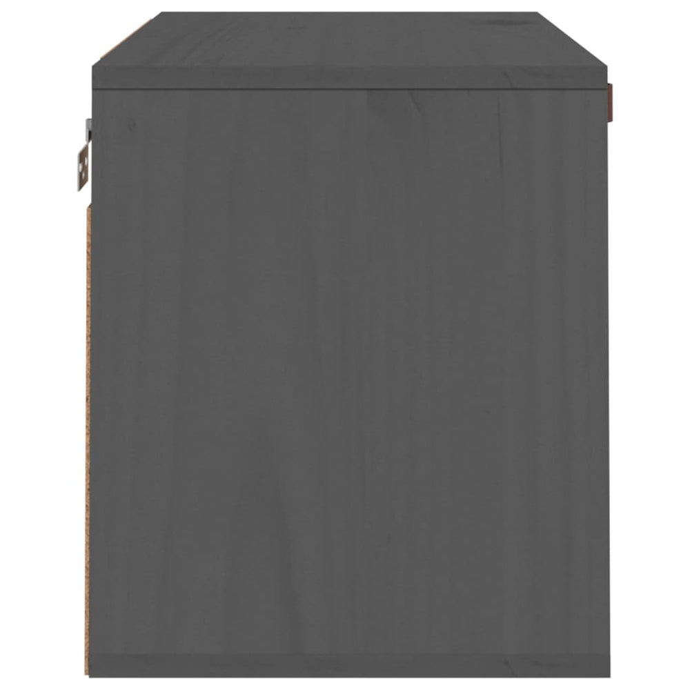 Wandkast 60x30x35 cm massief grenenhout grijs MeubelReus