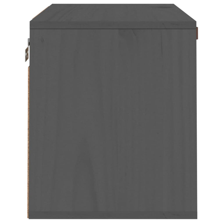 Wandkast 60x30x35 cm massief grenenhout grijs MeubelReus