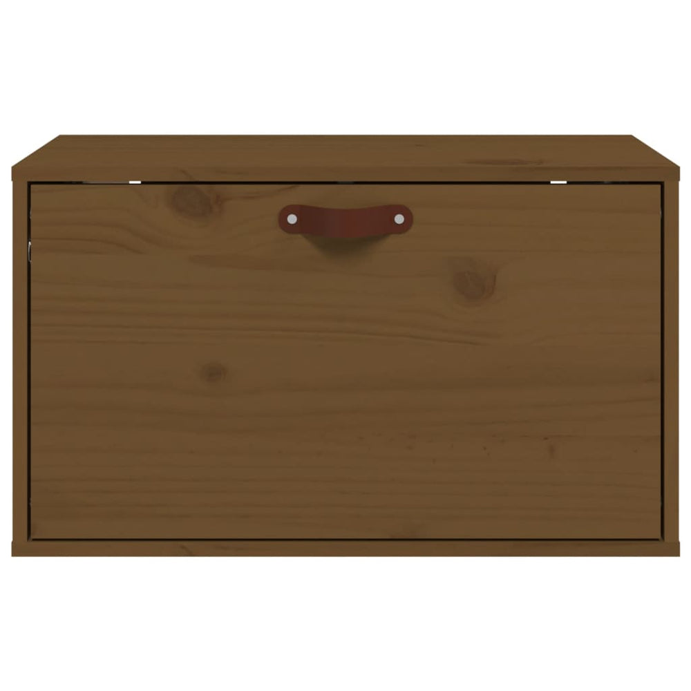 Wandkast 60x30x35 cm massief grenenhout honingbruin MeubelReus