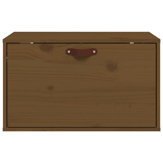 Wandkast 60x30x35 cm massief grenenhout honingbruin MeubelReus