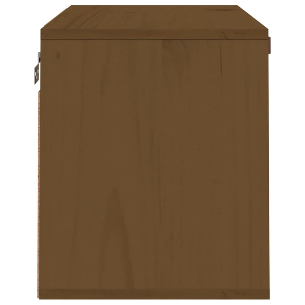 Wandkast 60x30x35 cm massief grenenhout honingbruin MeubelReus