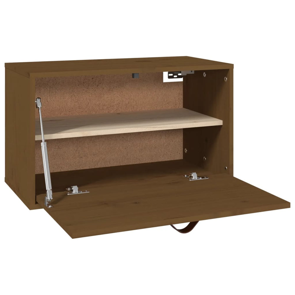Wandkast 60x30x35 cm massief grenenhout honingbruin MeubelReus