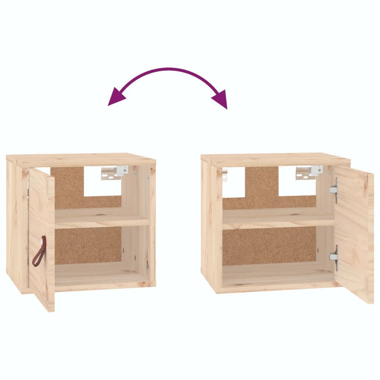 Wandkast 31,5x30x30 cm massief grenenhout MeubelReus