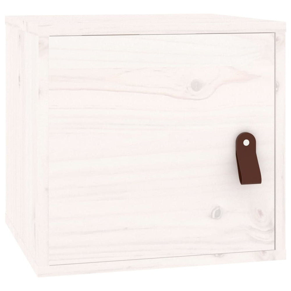 Wandkast 31,5x30x30 cm massief grenenhout wit MeubelReus