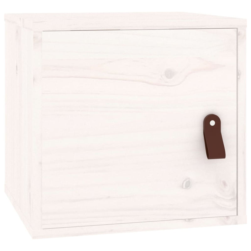 Wandkast 31,5x30x30 cm massief grenenhout wit MeubelReus