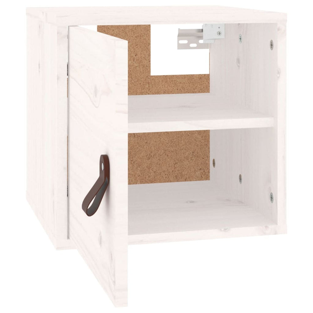 Wandkast 31,5x30x30 cm massief grenenhout wit MeubelReus