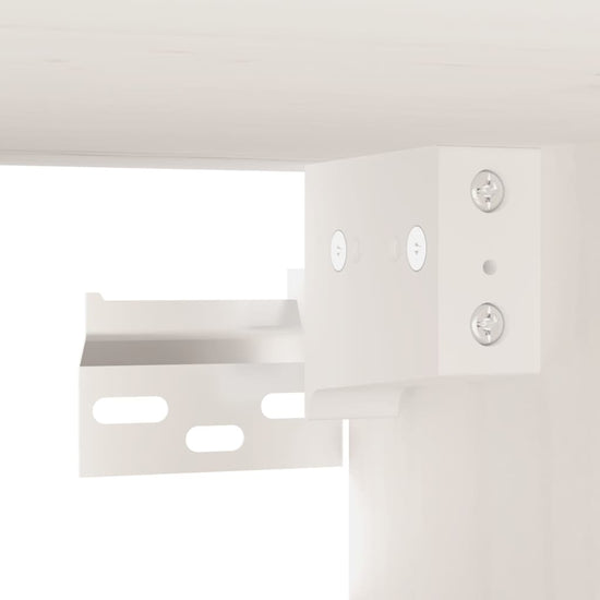 Wandkast 31,5x30x30 cm massief grenenhout wit MeubelReus