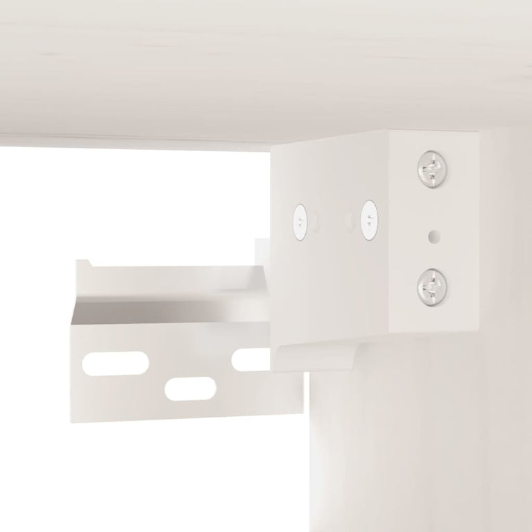 Wandkast 31,5x30x30 cm massief grenenhout wit MeubelReus