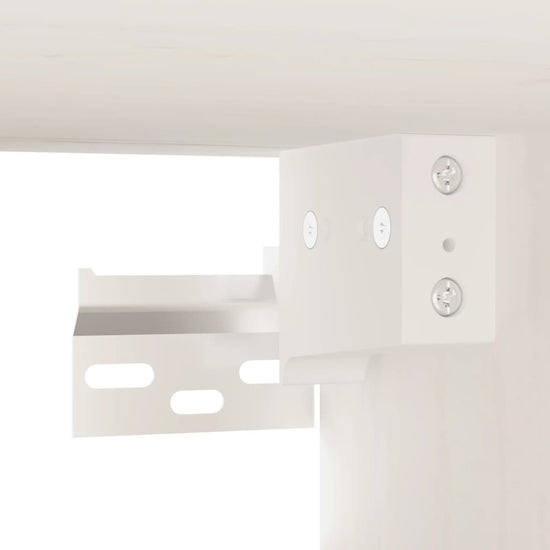 Wandkasten 2 st 31,5x30x30 cm massief grenenhout wit MeubelReus