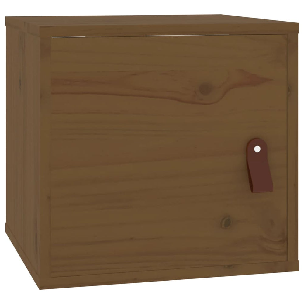 Wandkast 31,5x30x30 cm massief grenenhout honingbruin MeubelReus