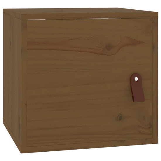 Wandkast 31,5x30x30 cm massief grenenhout honingbruin MeubelReus