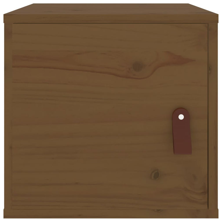 Wandkast 31,5x30x30 cm massief grenenhout honingbruin MeubelReus