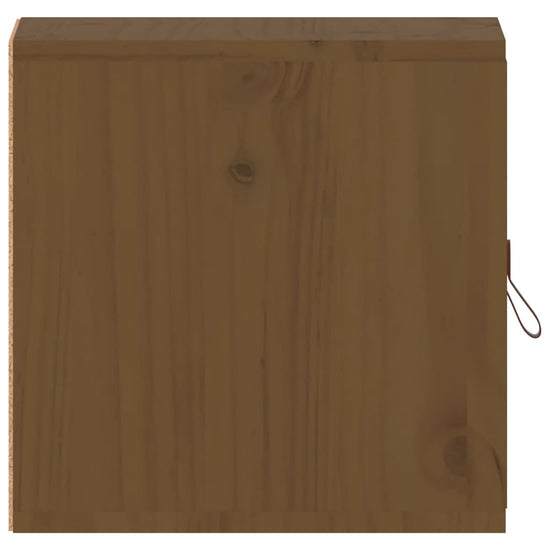 Wandkast 31,5x30x30 cm massief grenenhout honingbruin MeubelReus