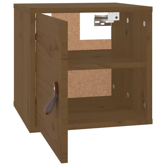 Wandkast 31,5x30x30 cm massief grenenhout honingbruin MeubelReus