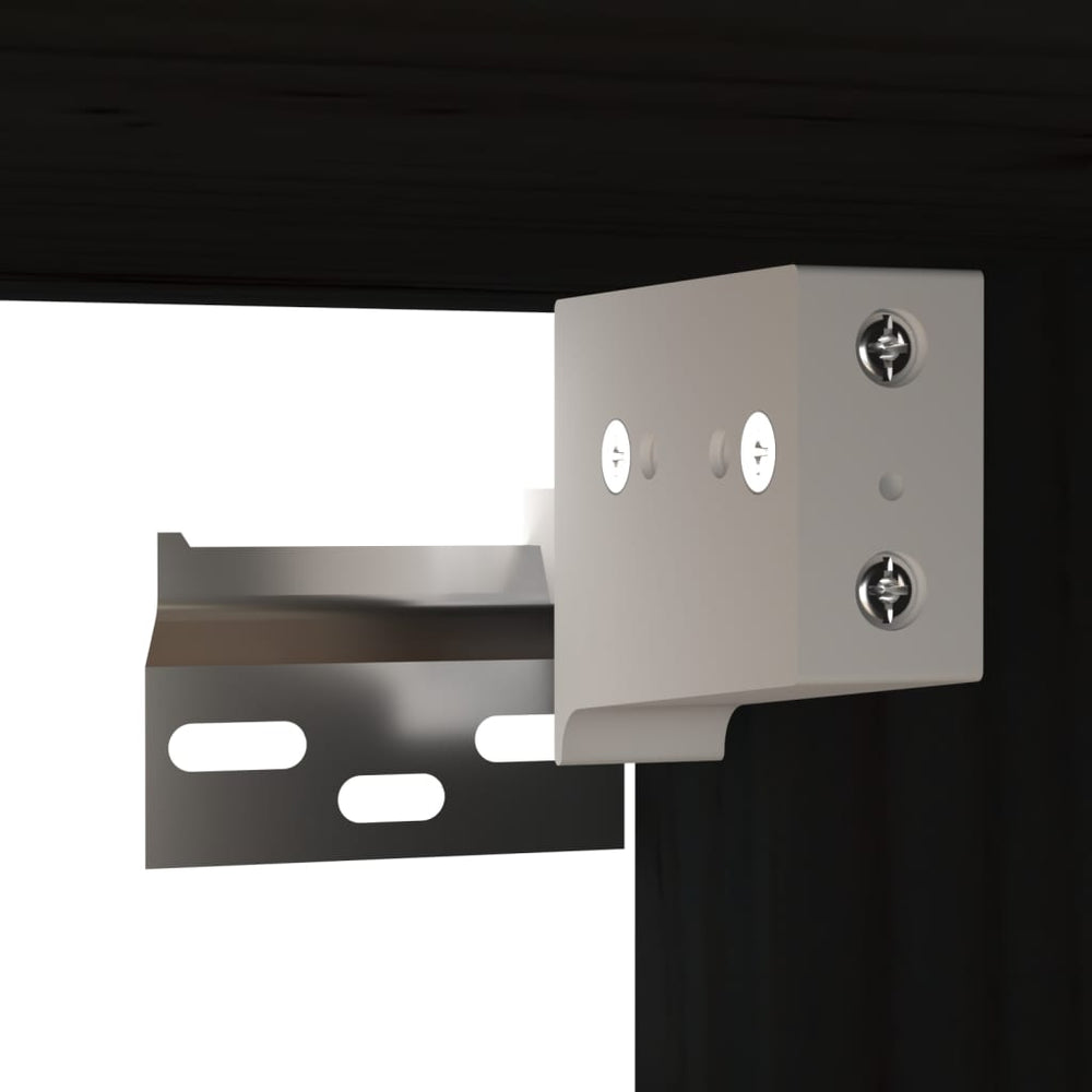Wandkast 31,5x30x30 cm massief grenenhout zwart MeubelReus
