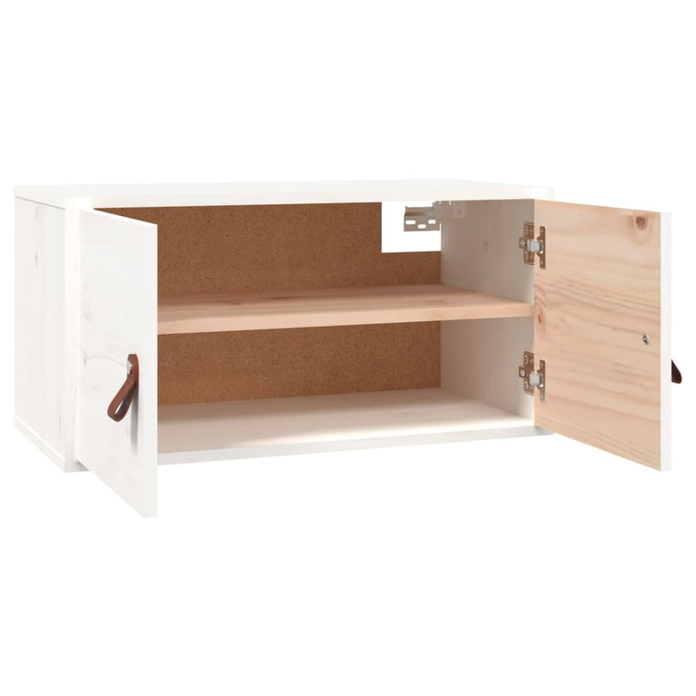 Wandkast 60x30x30 cm massief grenenhout wit MeubelReus