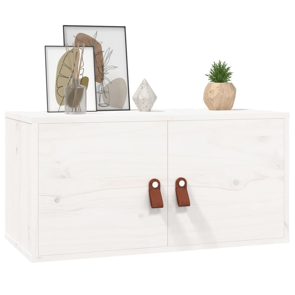 Wandkast 60x30x30 cm massief grenenhout wit MeubelReus