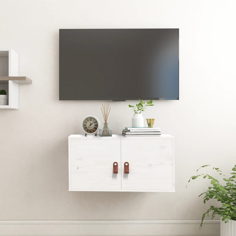 Wandkast 60x30x30 cm massief grenenhout wit MeubelReus