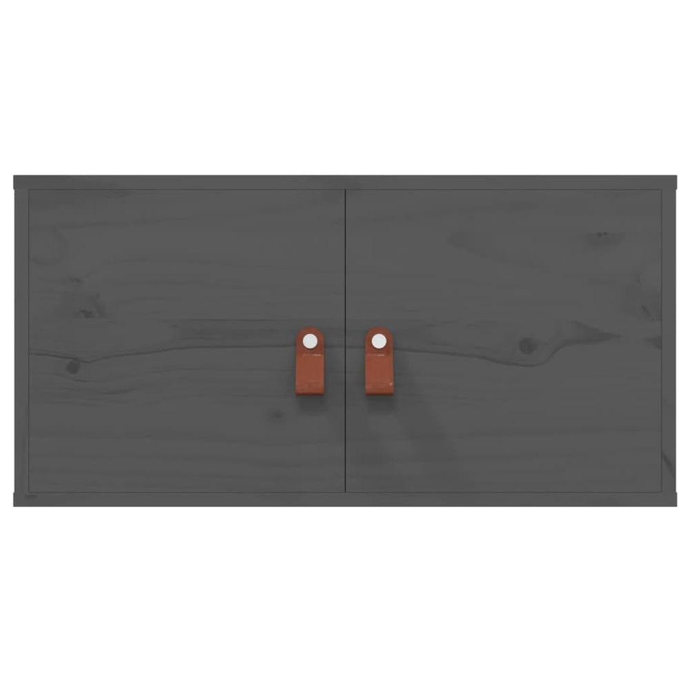 Wandkast 60x30x30 cm massief grenenhout grijs MeubelReus